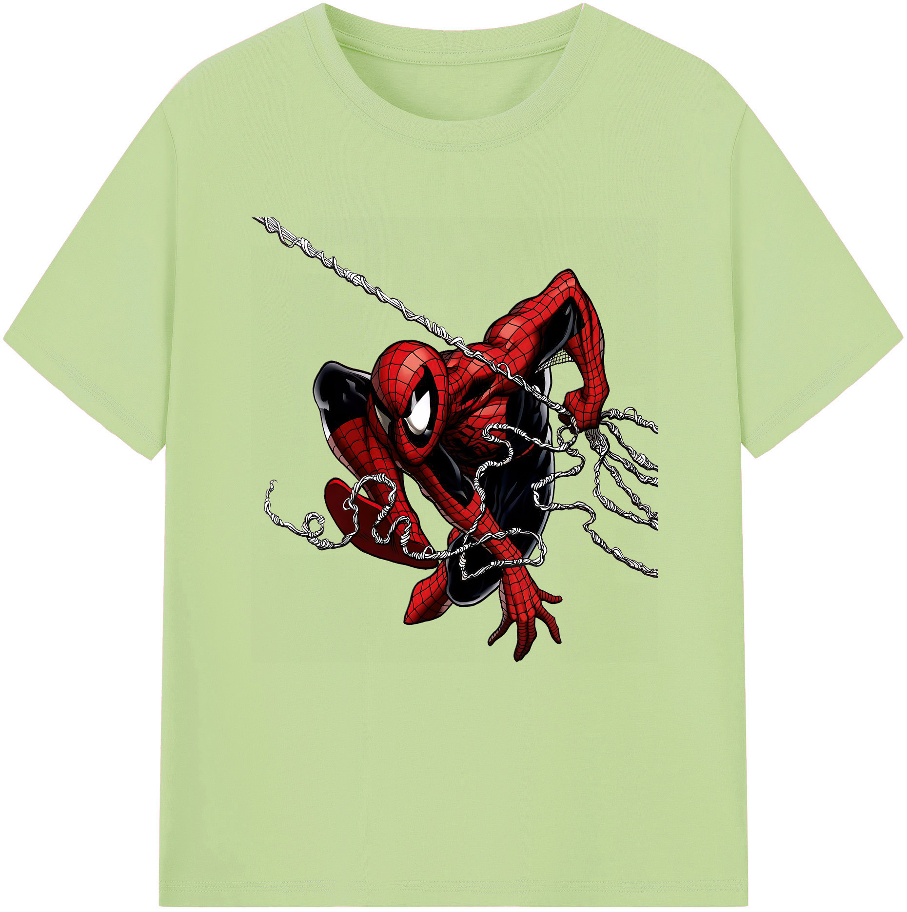 （画像用） Spider Man スパイダーマン 綿100％半袖Tシャツ（フロントプリント）